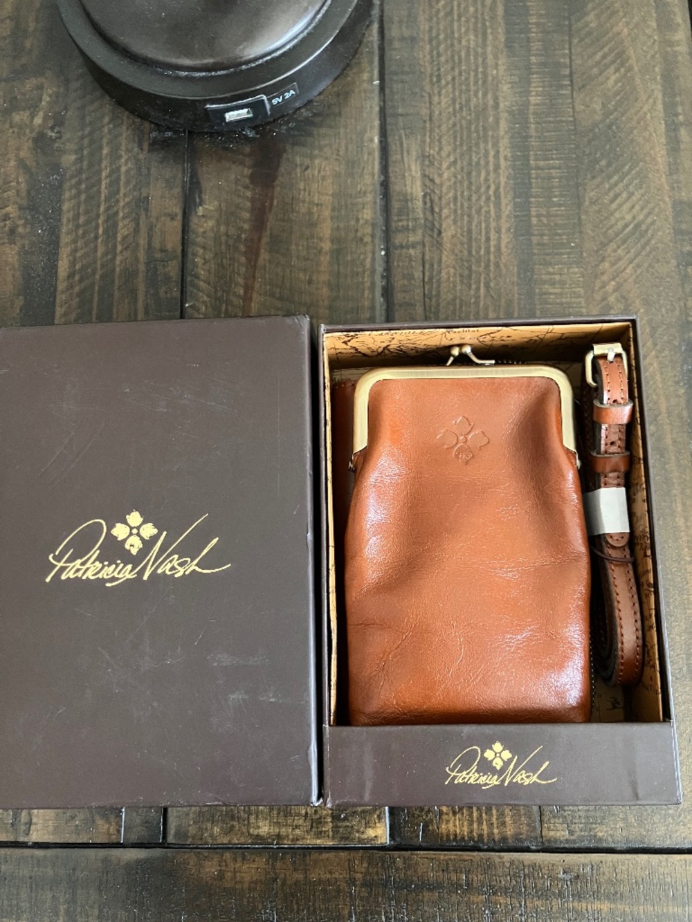 Patricia Nash Pertina Leather Frame Phone Crossbody